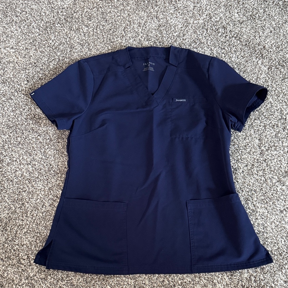 Women’s Jaanuu Helia Slim Notched V Neck Scrub Top